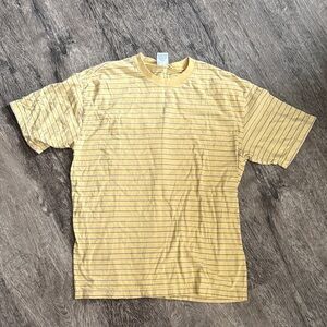 Old Navy Men's Yellow Striped Crewneck T-Shirt